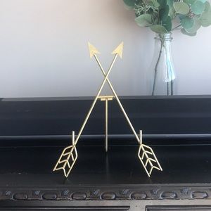 10 Gold arrow tabletop easel stands